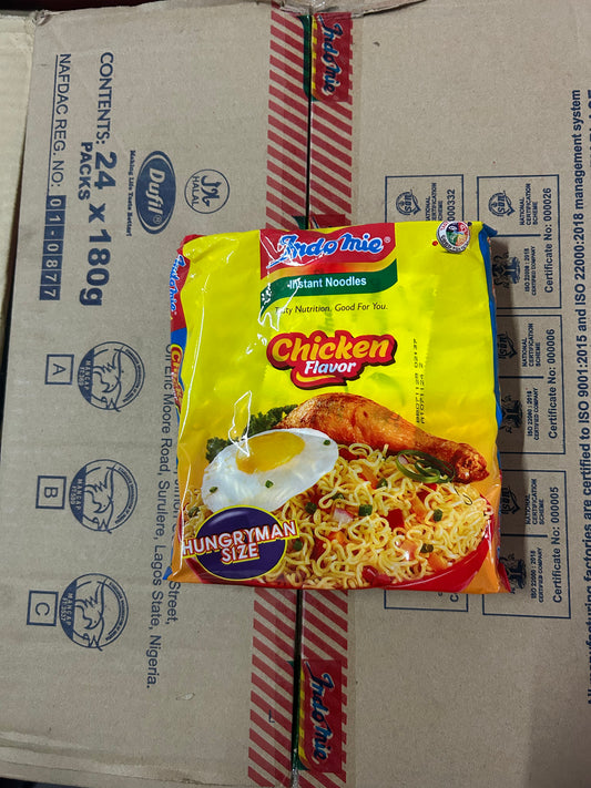 Indomie Chicken Flavor Instant Noodles – Full Carton Hungryman size (40 x 180g Packs)